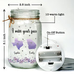 Custom Name Long Distance Gifts - Personalized Mason Jar Light
