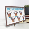 Jingle All The Way With My Reindeer Squad - Family Personalized Custom 2-Layered Wooden Plaque With Stand - Christmas Gift For Family Members