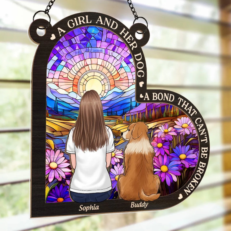 Some Angels Choose Fur Instead Of Wings - Memorial Personalized Window Hanging Suncatcher Ornament - Sympathy Gift For Pet Owners, Pet Lovers