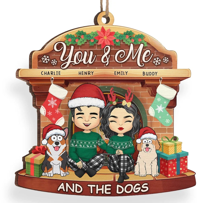 Love Is Better When Shared With Paws - Dog & Cat Personalized Custom Ornament - Wood Custom Shaped - Christmas Gift For Husband Wife, Anniversary, Pet Owners, Pet Lovers