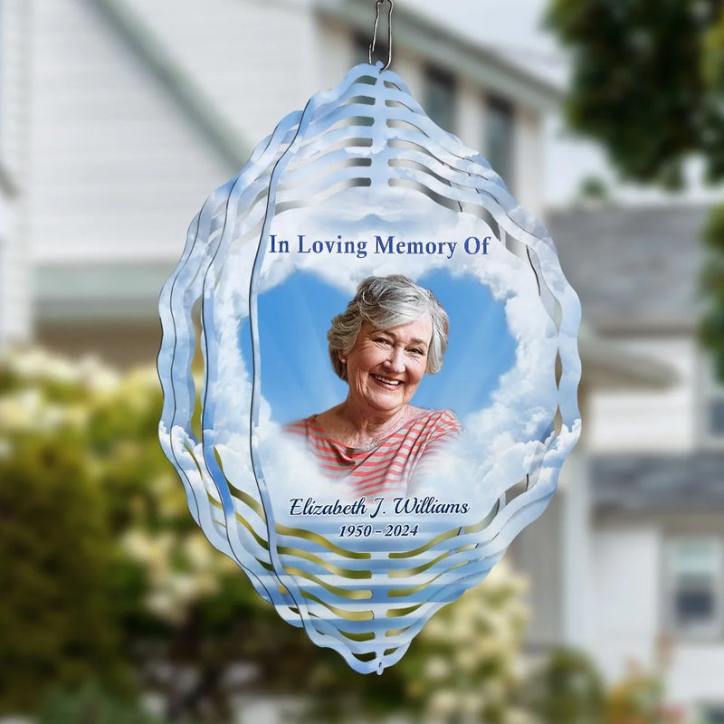 Custom Photo Too Well Loved To Ever Be Forgotten - Memorial Personalized Custom Wind Spinner - Sympathy Gift For Family Members