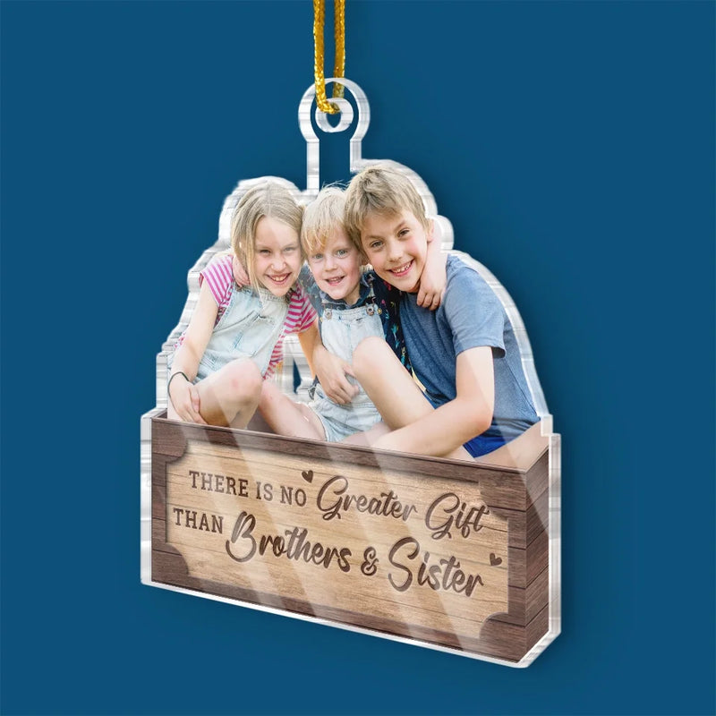Custom Photo With You By My Side, Every Christmas Is Special - Family Personalized Custom Ornament - Acrylic Custom Shaped - Christmas Gift For Family Members, Siblings, Brothers, Sisters