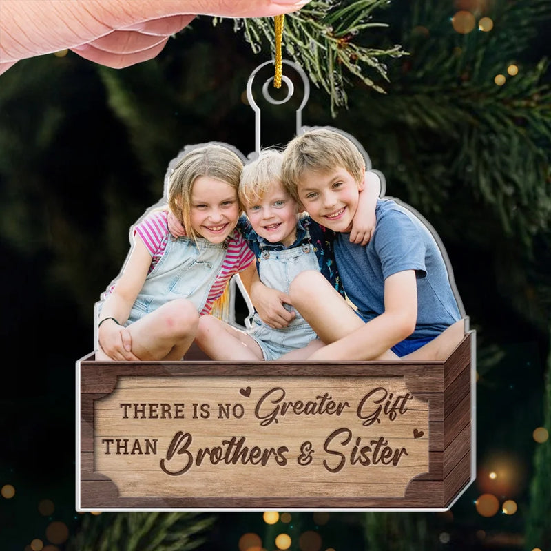 Custom Photo With You By My Side, Every Christmas Is Special - Family Personalized Custom Ornament - Acrylic Custom Shaped - Christmas Gift For Family Members, Siblings, Brothers, Sisters