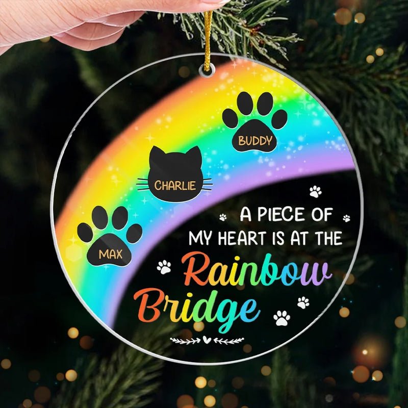 I Dream Of The Day We Can Meet At The Rainbow Bridge - Memorial Personalized Custom Ornament - Acrylic Custom Shaped - Sympathy Gift, Christmas Gift For Pet Owners, Pet Lovers