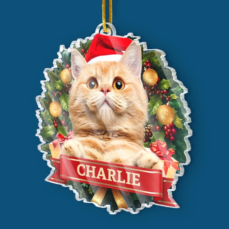 Custom Photo May Your Days Be Furry and Bright - Dog & Cat Personalized Custom Ornament - Acrylic Custom Shaped - Christmas Gift For Pet Owners, Pet Lovers