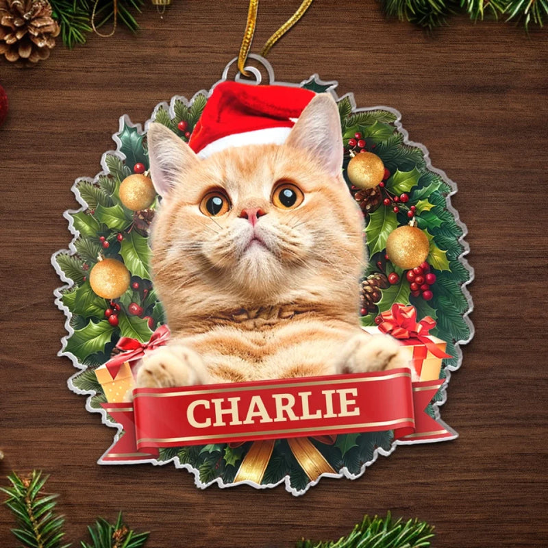 Custom Photo May Your Days Be Furry and Bright - Dog & Cat Personalized Custom Ornament - Acrylic Custom Shaped - Christmas Gift For Pet Owners, Pet Lovers