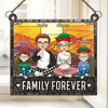 Christmas Shines Brightest In The Hearts Of Family - Family Personalized Window Hanging Suncatcher Ornament - Christmas Gift For Family Members