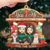 Love Is Better When Shared With Paws - Dog & Cat Personalized Custom Ornament - Wood Custom Shaped - Christmas Gift For Husband Wife, Anniversary, Pet Owners, Pet Lovers