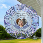 Custom Photo Forever Missed, But Always Here - Memorial Personalized Custom Wind Spinner - Sympathy Gift For Family Members