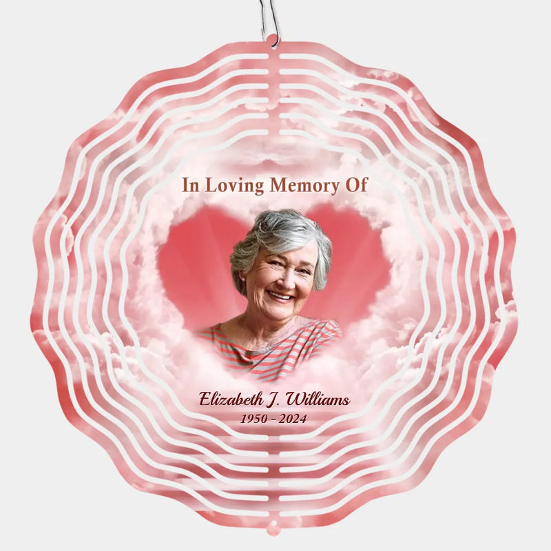 Custom Photo Too Well Loved To Ever Be Forgotten - Memorial Personalized Custom Wind Spinner - Sympathy Gift For Family Members