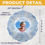 Custom Photo Too Well Loved To Ever Be Forgotten - Memorial Personalized Custom Wind Spinner - Sympathy Gift For Family Members