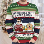 I Need A Beer - Dog & Cat Personalized Custom Ugly Sweatshirt - Unisex Wool Jumper - Christmas Gift For Pet Owners, Pet Lovers