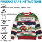 I Need A Beer - Dog & Cat Personalized Custom Ugly Sweatshirt - Unisex Wool Jumper - Christmas Gift For Pet Owners, Pet Lovers