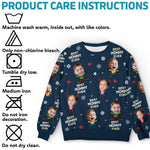 Family Is The Greatest Gift Of All - Family Personalized Custom Ugly Sweatshirt - Unisex Wool Jumper - Christmas Gift For Family Members