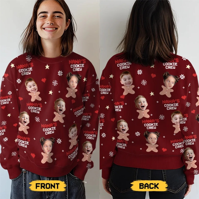Custom Photo Memories Are Made When We All Get Together - Family Personalized Custom Ugly Sweatshirt - Unisex Wool Jumper - Christmas Gift For Mom, Grandma