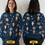 Family Is The Greatest Gift Of All - Family Personalized Custom Ugly Sweatshirt - Unisex Wool Jumper - Christmas Gift For Family Members