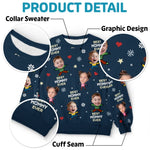 Family Is The Greatest Gift Of All - Family Personalized Custom Ugly Sweatshirt - Unisex Wool Jumper - Christmas Gift For Family Members