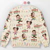 Custom Photo A Funny Sweatshirt Makes Family Gatherings More Fun - Family Personalized Custom Ugly Sweatshirt - Unisex Wool Jumper - Christmas Gift For Mom, Grandma