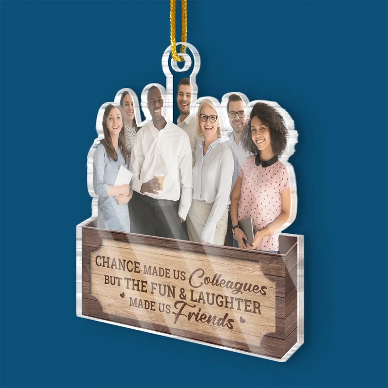 Custom Photo Seasons Greetings  - Coworker Personalized Custom Ornament - Acrylic Custom Shaped - Christmas Gift For Coworkers, Work Friends, Colleagues