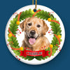 Custom Photo Keep Your Pet Close To Your Heart This Christmas - Dog & Cat Personalized Custom Ornament - Ceramic Round Shaped - Christmas Gift For Pet Owners, Pet Lovers