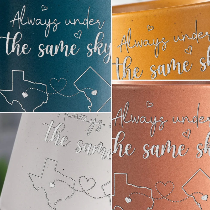 Always Under The Same Sky - Couple Personalized Custom Pottery Mug - Gift For Husband Wife, Anniversary