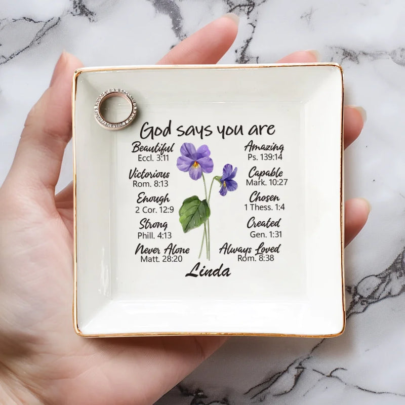 Life Is Better With True Friends Like You By My Side - Bestie Personalized Custom Jewelry Dish - Gift For Best Friends, BFF, Sisters