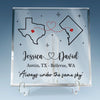 Always Under The Same Sky - Couple Personalized Custom Square Shaped Acrylic Plaque - Gift For Husband Wife, Anniversary