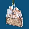 Custom Photo The Love Between Grandparents And Grandkids Is Forever - Family Personalized Custom Ornament - Acrylic Custom Shaped - Christmas Gift For Grandma, Grandpa