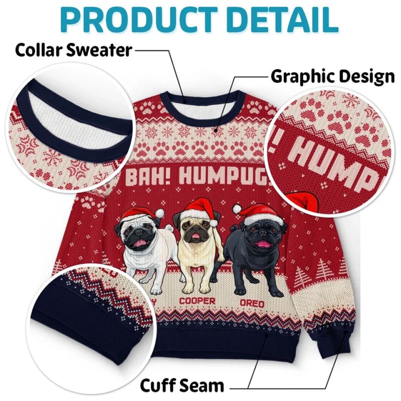 Santa Paws Is Coming To Town - Dog Personalized Custom Ugly Sweatshirt - Unisex Wool Jumper - Christmas Gift For Pet Owners, Pet Lovers