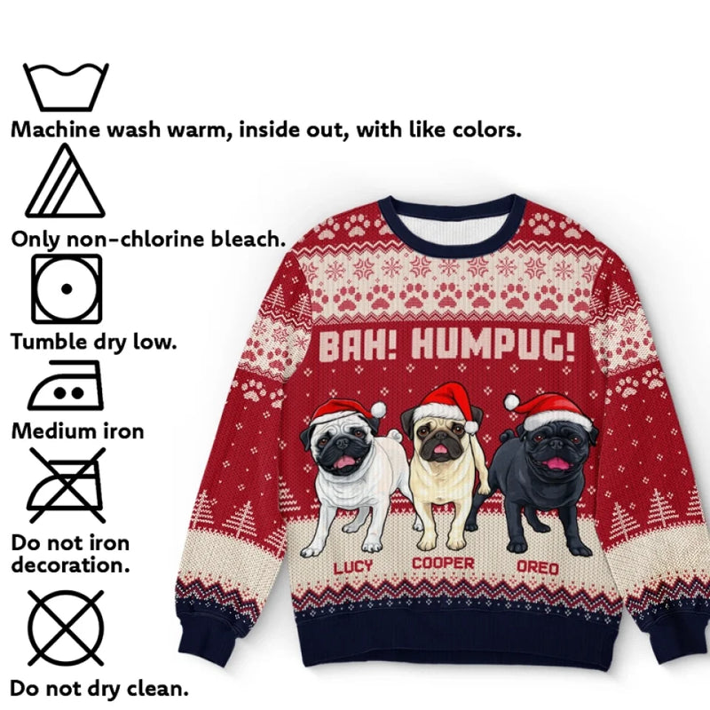 Santa Paws Is Coming To Town - Dog Personalized Custom Ugly Sweatshirt - Unisex Wool Jumper - Christmas Gift For Pet Owners, Pet Lovers