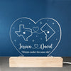 Together Under One Sky - Couple Personalized Custom Shaped 3D LED Light - Gift For Husband Wife, Anniversary
