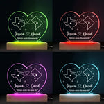 Together Under One Sky - Couple Personalized Custom Shaped 3D LED Light - Gift For Husband Wife, Anniversary