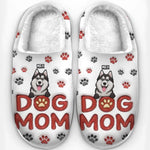 Santa Paws Is Coming To Town - Dog & Cat Personalized Custom Fluffy Slippers - Christmas Gift For Pet Owners, Pet Lovers