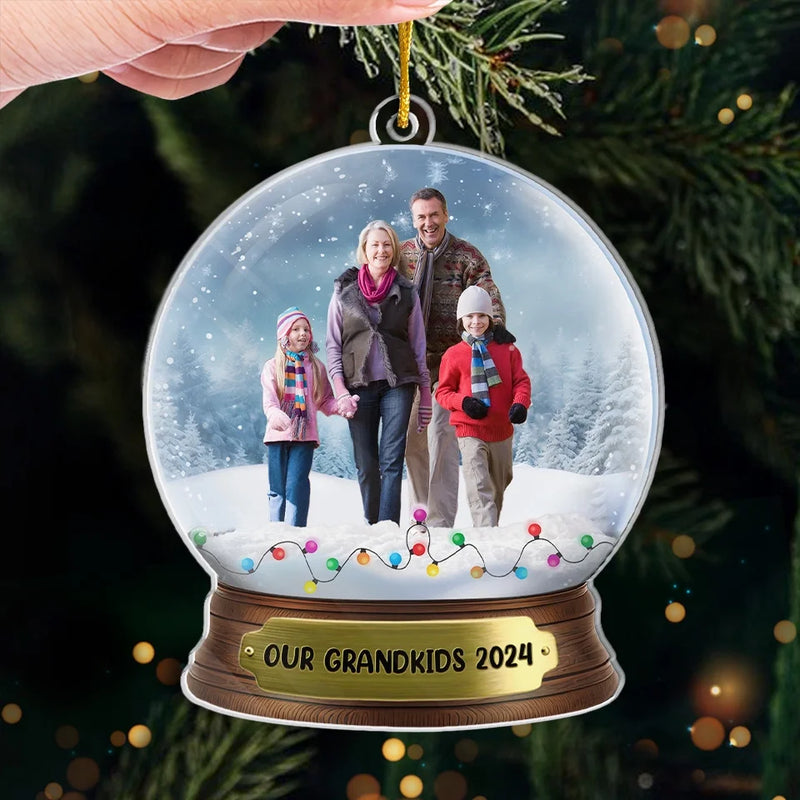 Custom Photo Grandparents Are The Perfect Blend Of Love And Happy Memories - Family Personalized Custom Ornament - Acrylic Custom Shaped - Christmas Gift For Grandma, Grandpa