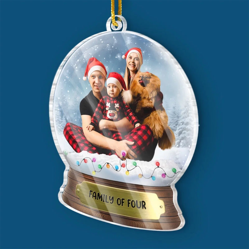 Custom Photo Christmas Is About Family And Love - Family Personalized Custom Ornament - Acrylic Custom Shaped - Christmas Gift For Family Members