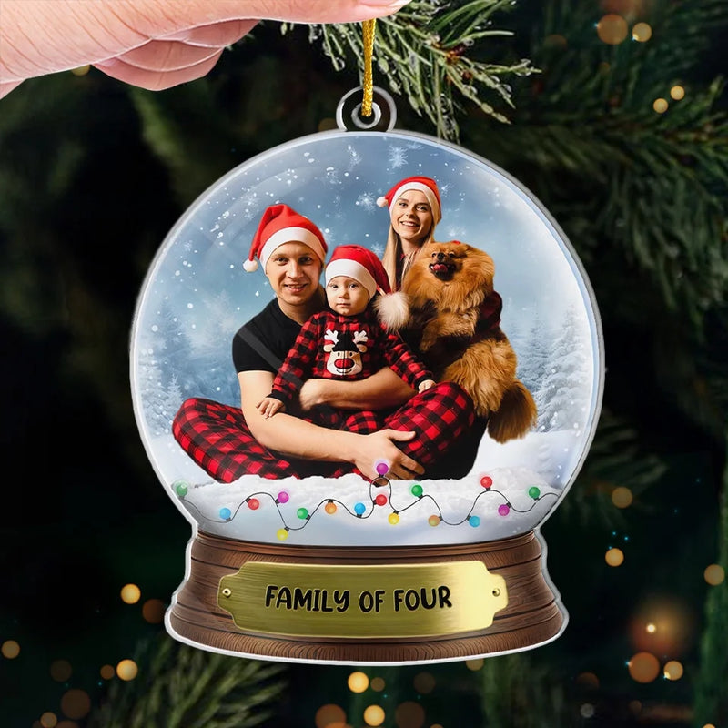 Custom Photo Christmas Is About Family And Love - Family Personalized Custom Ornament - Acrylic Custom Shaped - Christmas Gift For Family Members