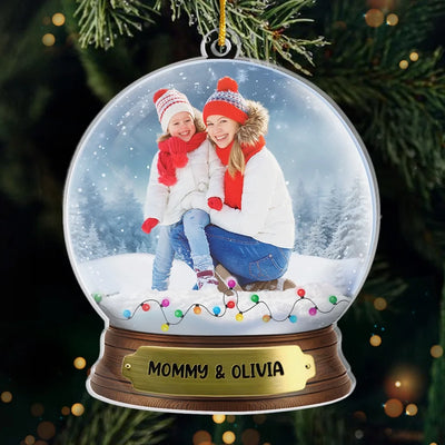 Custom Photo Thank You For Blessing My Life Every Day - Family Personalized Custom Ornament - Acrylic Custom Shaped - Christmas Gift For Mom, Daughter