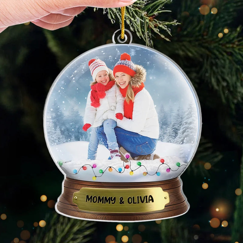 Custom Photo Thank You For Blessing My Life Every Day - Family Personalized Custom Ornament - Acrylic Custom Shaped - Christmas Gift For Mom, Daughter