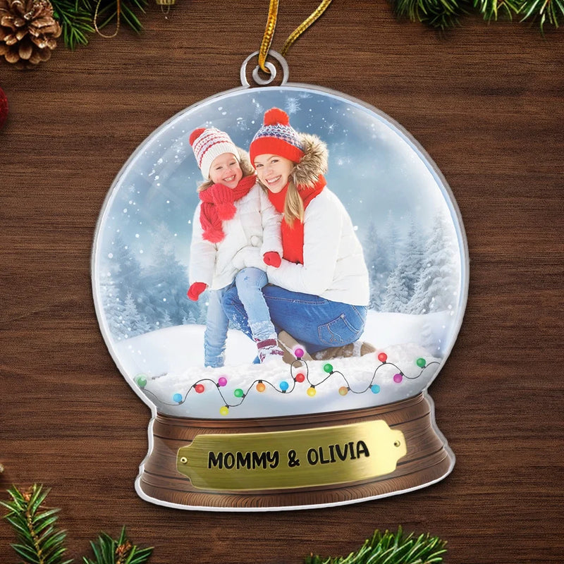 Custom Photo Thank You For Blessing My Life Every Day - Family Personalized Custom Ornament - Acrylic Custom Shaped - Christmas Gift For Mom, Daughter