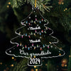There's No Place Like Home For The Holidays - Family Personalized Custom Ornament - Acrylic Custom Shaped - Christmas Gift For For Grandma, Grandpa, Grandkids