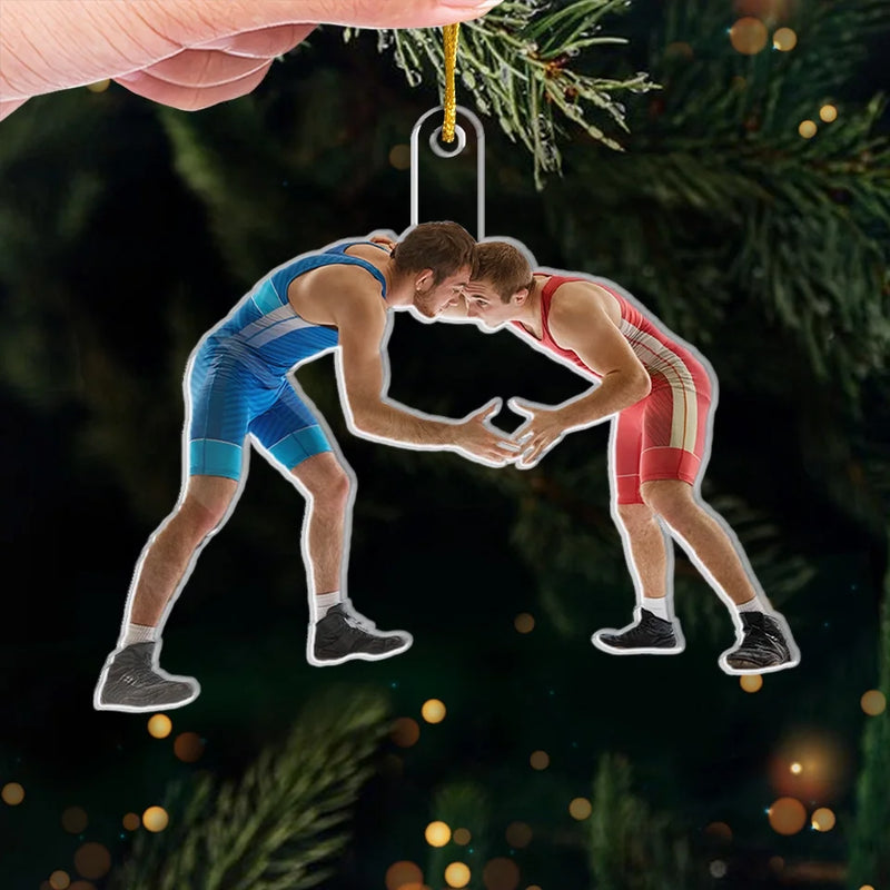 Custom Photo Sweat Now, Shine Later - Personalized Custom Ornament - Acrylic Custom Shaped - Christmas Gift For Sport Lovers, Sport Players