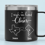 You And I Are Always Under The Same Sky - Couple Personalized Custom 14oz Stainless Steel Tumbler With Handle - Gift For Husband Wife, Anniversary