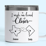 You And I Are Always Under The Same Sky - Couple Personalized Custom 14oz Stainless Steel Tumbler With Handle - Gift For Husband Wife, Anniversary