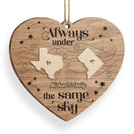 When You Are In Love The Miles Don't Matter - Couple Personalized Custom Ornament - Wood Custom Shaped - Christmas Gift For Husband Wife, Anniversary