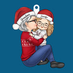Custom Name Grandma and Granddaughter Christmas Gifts - Personalized Ornament