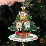 On The Naughty List With This Cattitude - Cat Personalized Custom Ornament - Acrylic Custom Shaped - Christmas Gift For Pet Owners, Pet Lovers