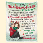 Custom Name Christmas Gifts for Granddaughters - Personalized Blanket