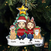 Christmas Is Merrier With Paws Under The Tree - Dog & Cat Personalized Custom Ornament - Acrylic Custom Shaped - Christmas Gift For Husband Wife, Anniversary, Pet Owners, Pet Lovers