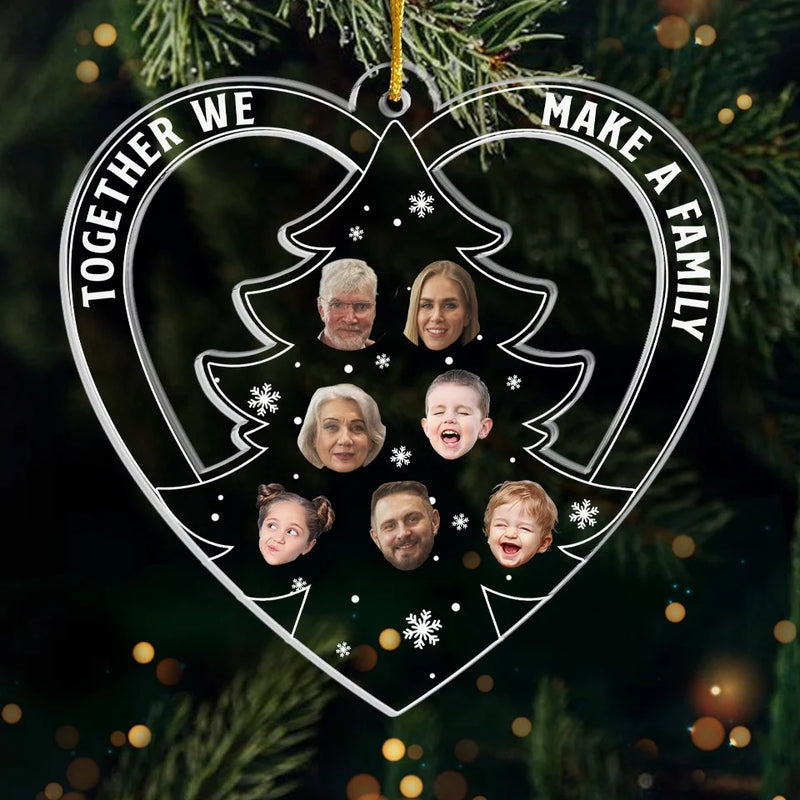 Custom Photo The Best Part Of Christmas Is Being Together - Family Personalized Custom Ornament - Acrylic Custom Shaped - Christmas Gift For Family Members