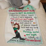 Custom Name Christmas Gifts for Granddaughters - Personalized Blanket